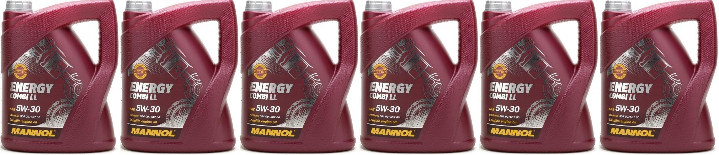 Mannol Energy Combi Longlife 5W-30 Motoröl 6x 5 = 30 Liter