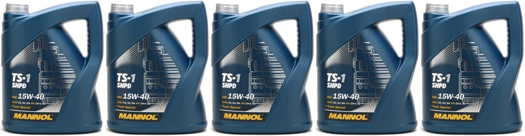 MANNOL TS-1 SHPD 15W-40 Motoröl 5x 5 = 25 Liter