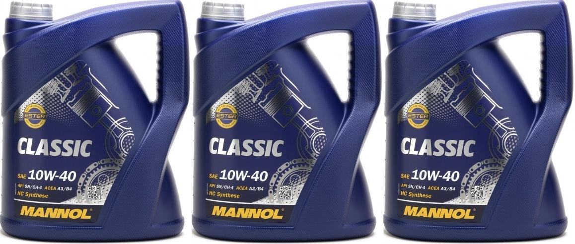 MANNOL Classic 10W-40 Diesel & Benziner Motoröl 3x 5 = 15 Liter