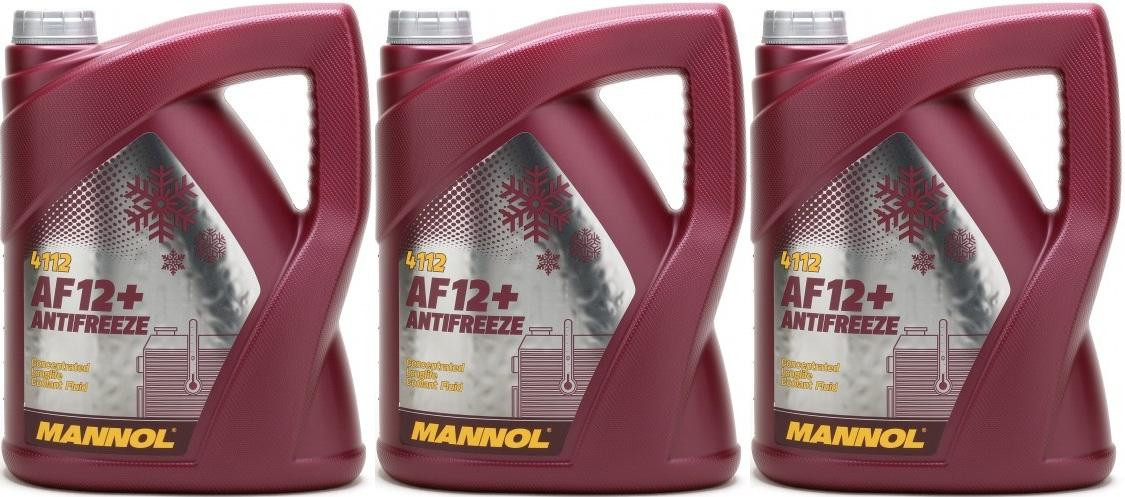 MANNOL Kühlerfrostschutz Longlife Antifreeze AF12+ Konzentrat 3x 5 = 15 Liter