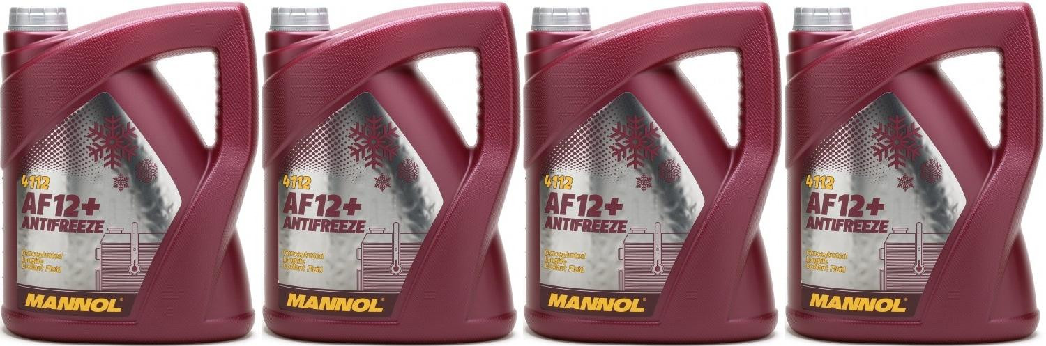 MANNOL Kühlerfrostschutz Longlife Antifreeze AF12+ Konzentrat 4x 5 = 20 Liter