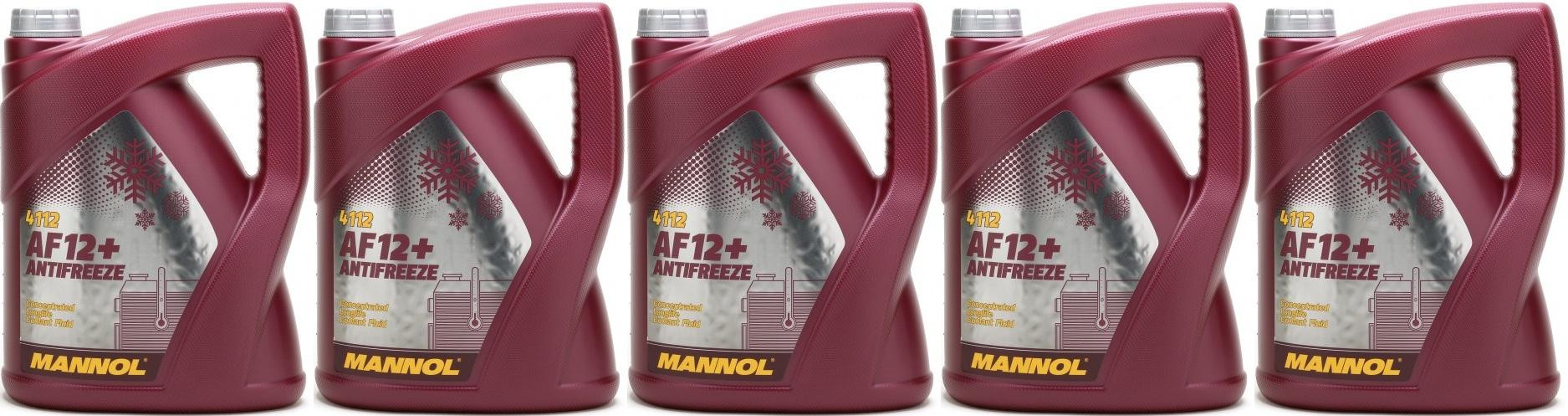 MANNOL Kühlerfrostschutz Longlife Antifreeze AF12+ Konzentrat 5x 5 = 25 Liter