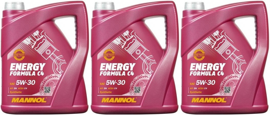 Mannol Energy Formula C4 5W-30 Motoröl 3x 5 = 15 Liter