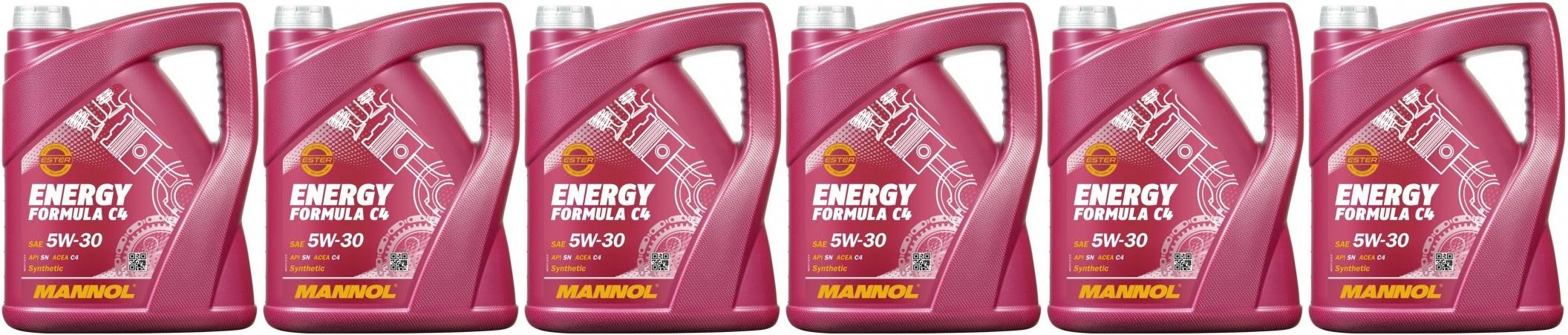 Mannol Energy Formula C4 5W-30 Motoröl 6x 5 = 30 Liter
