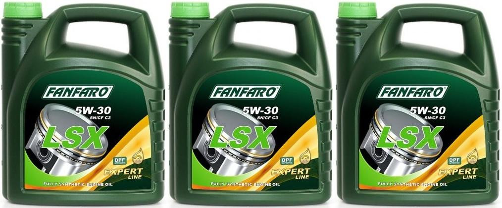 Fanfaro LSX 5W-30 Longlife 5W-30 Motoröl 3x 5 = 15 Liter