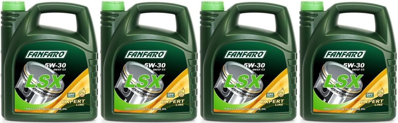 Fanfaro LSX 5W-30 Longlife 5W-30 Motoröl 4x 5 = 20 Liter