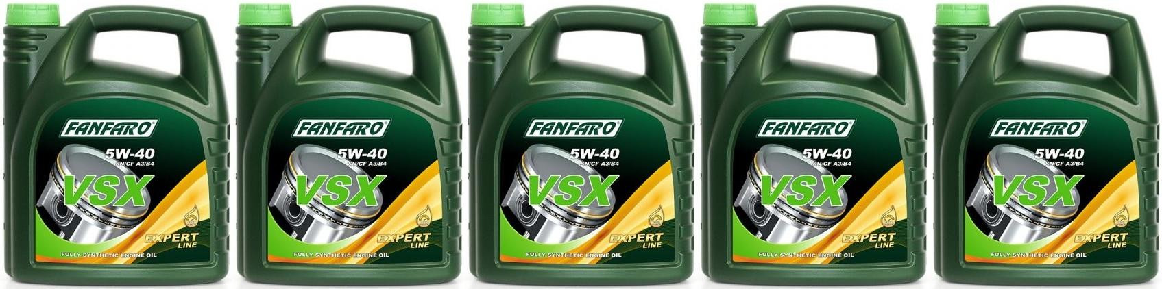 Fanfaro VSX 5W-40 Motoröl 5x 5 = 25 Liter