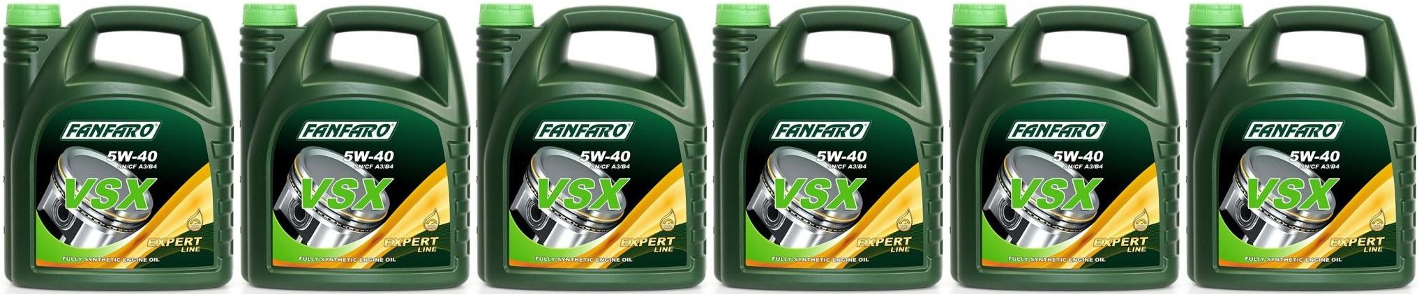 Fanfaro VSX 5W-40 Motoröl 6x 5 = 30 Liter