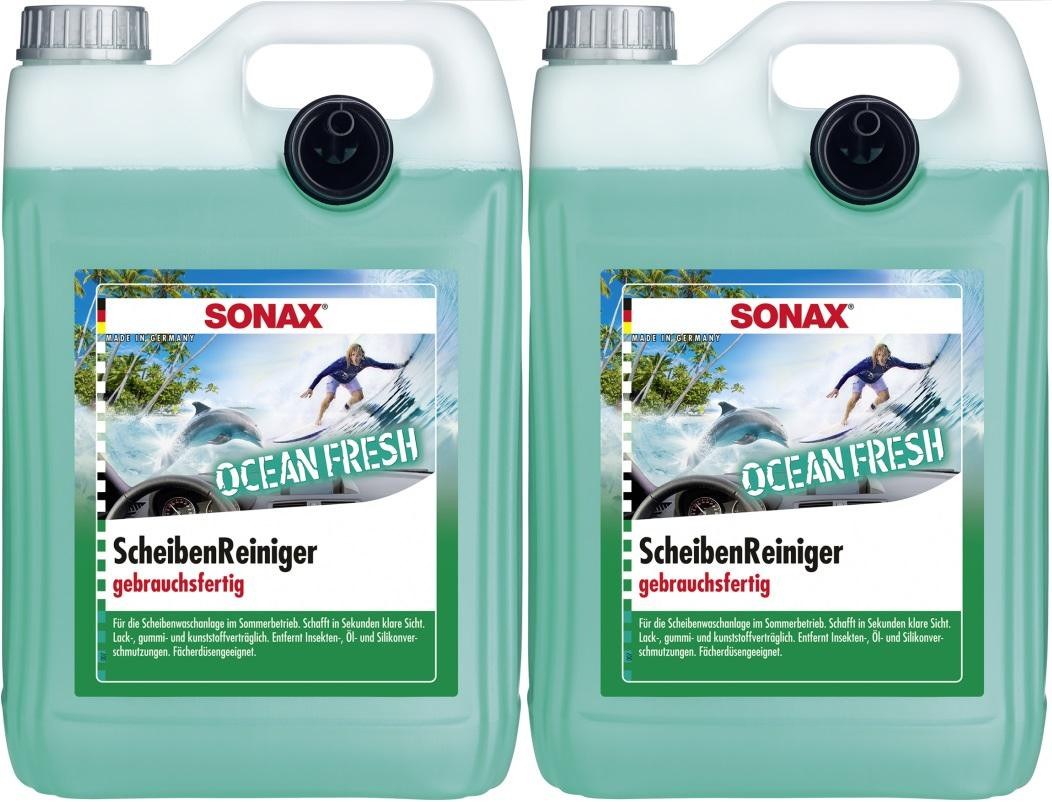 SONAX ScheibenReiniger gebrauchsfertig Ocean-fresh 2x 5 = 10 Liter