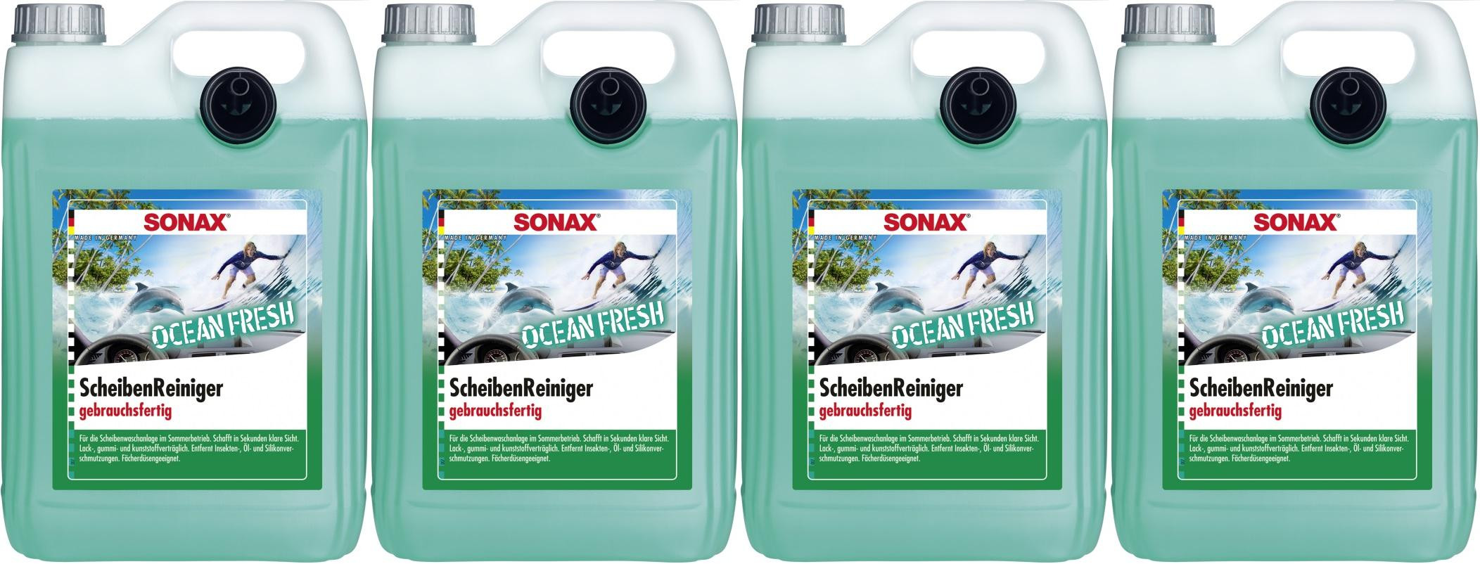 SONAX ScheibenReiniger gebrauchsfertig Ocean-fresh 4x 5 = 20 Liter