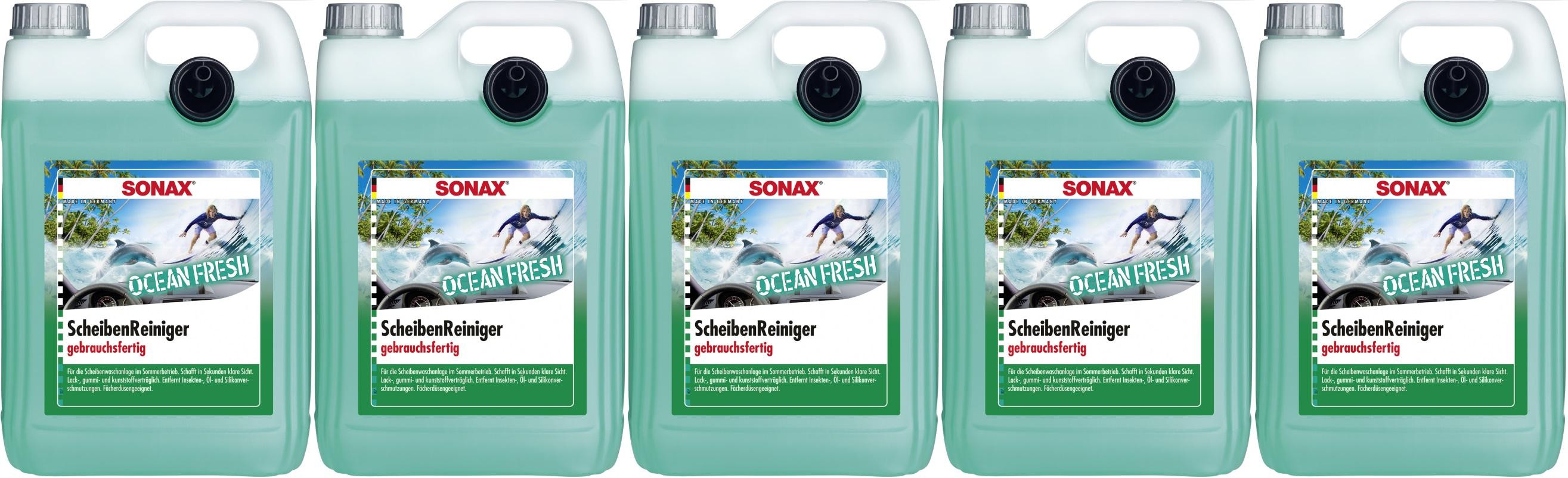 SONAX ScheibenReiniger gebrauchsfertig Ocean-fresh 5x 5 = 25 Liter
