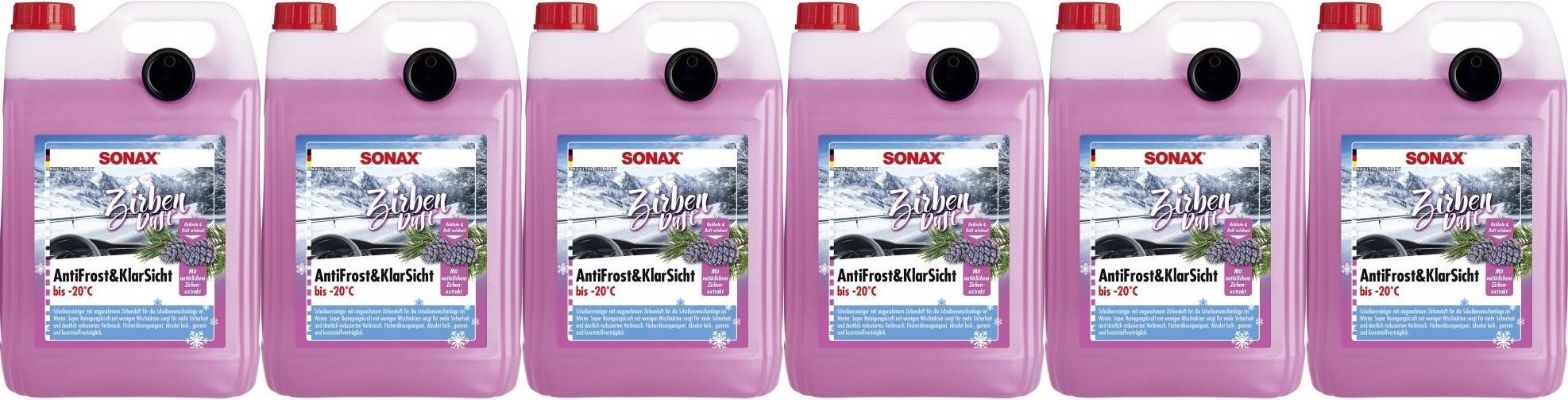 Sonax 01315000 AntiFrost & KlarSicht Zirbe bis -20°C 6x 5 = 30 Liter