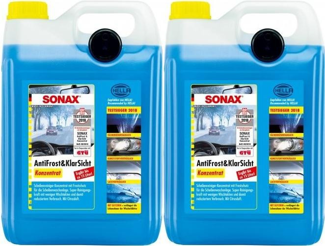 Sonax 03325050 AntiFrost & KlarSicht CLASSIC Citrusduft Konzentrat 2x5= 10 Liter