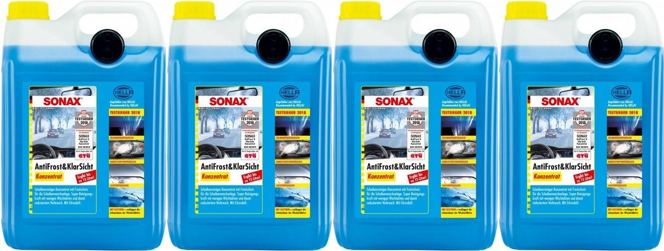 Sonax 03325050 AntiFrost & KlarSicht CLASSIC Citrusduft Konzentrat 4x5= 20 Liter