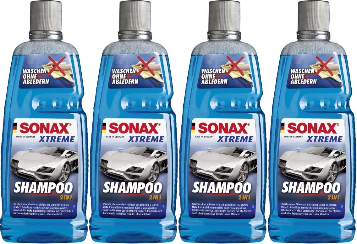 Sonax Xtreme ActiveShampoo 2 in 1, 4x 1l = 4 Liter