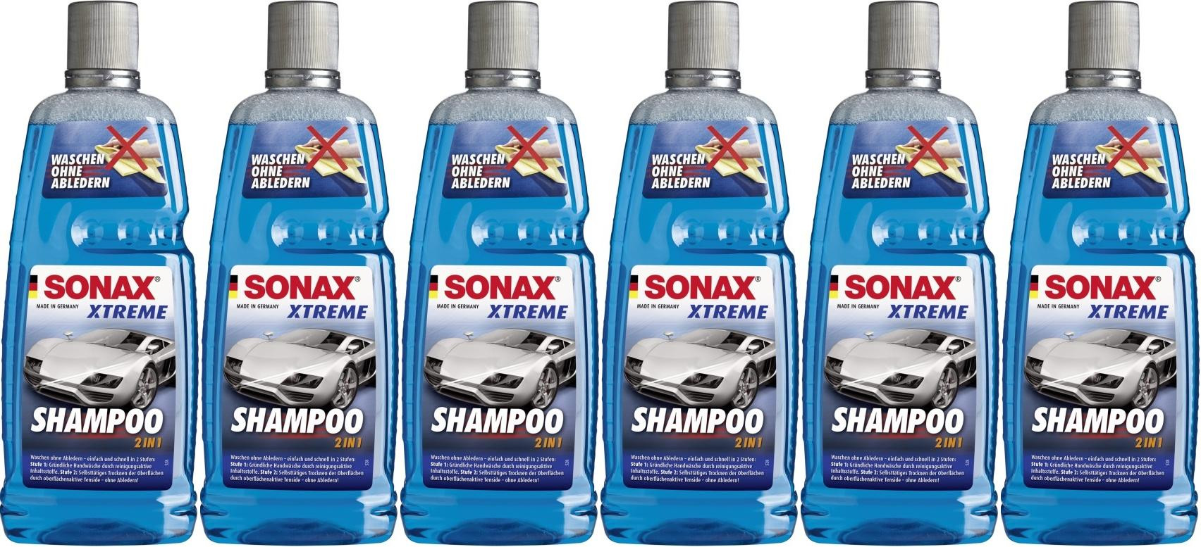 Sonax Xtreme ActiveShampoo 2 in 1, 6x 1l = 6 Liter
