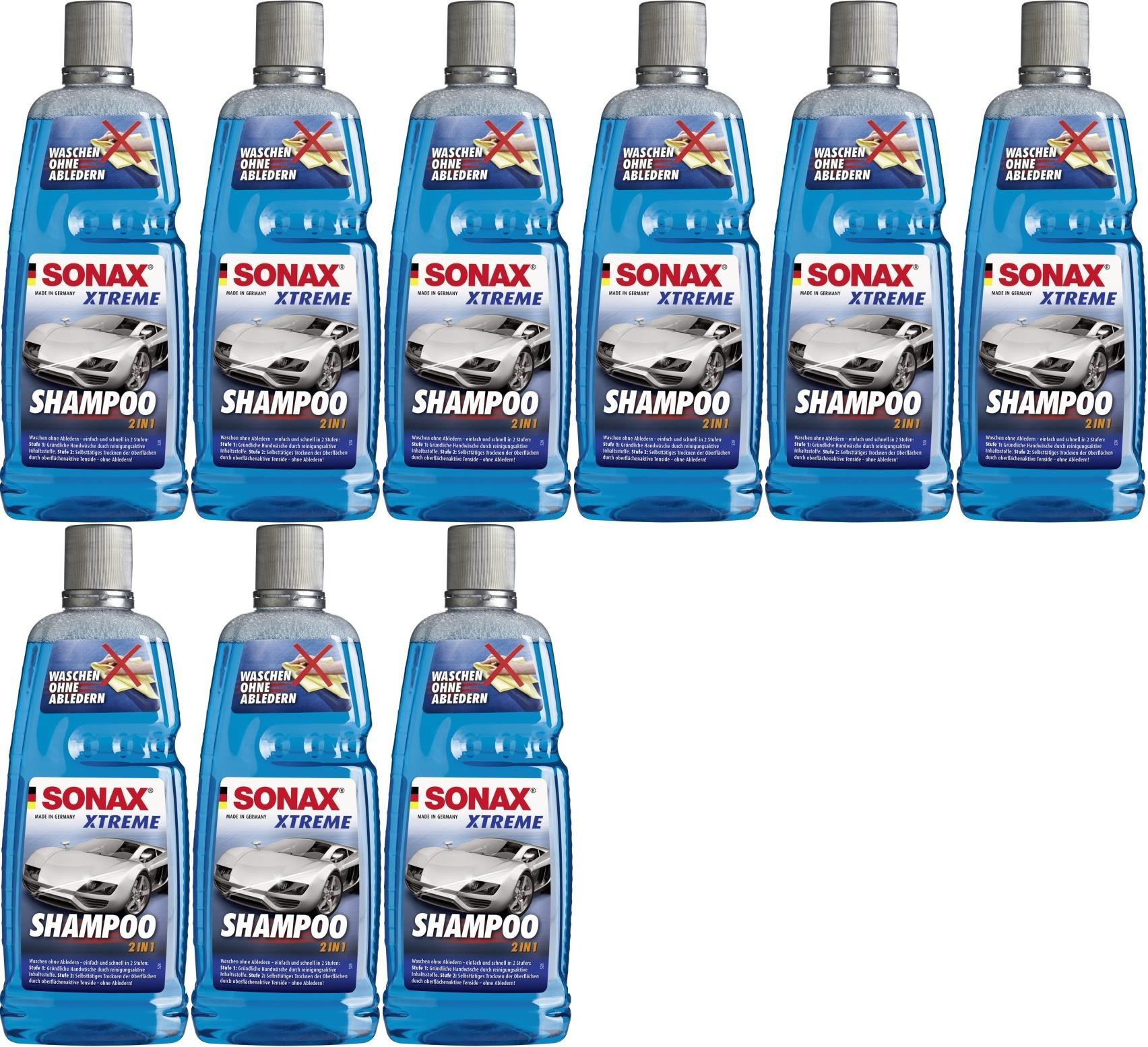 Sonax Xtreme ActiveShampoo 2 in 1, 9x 1l = 9 Liter