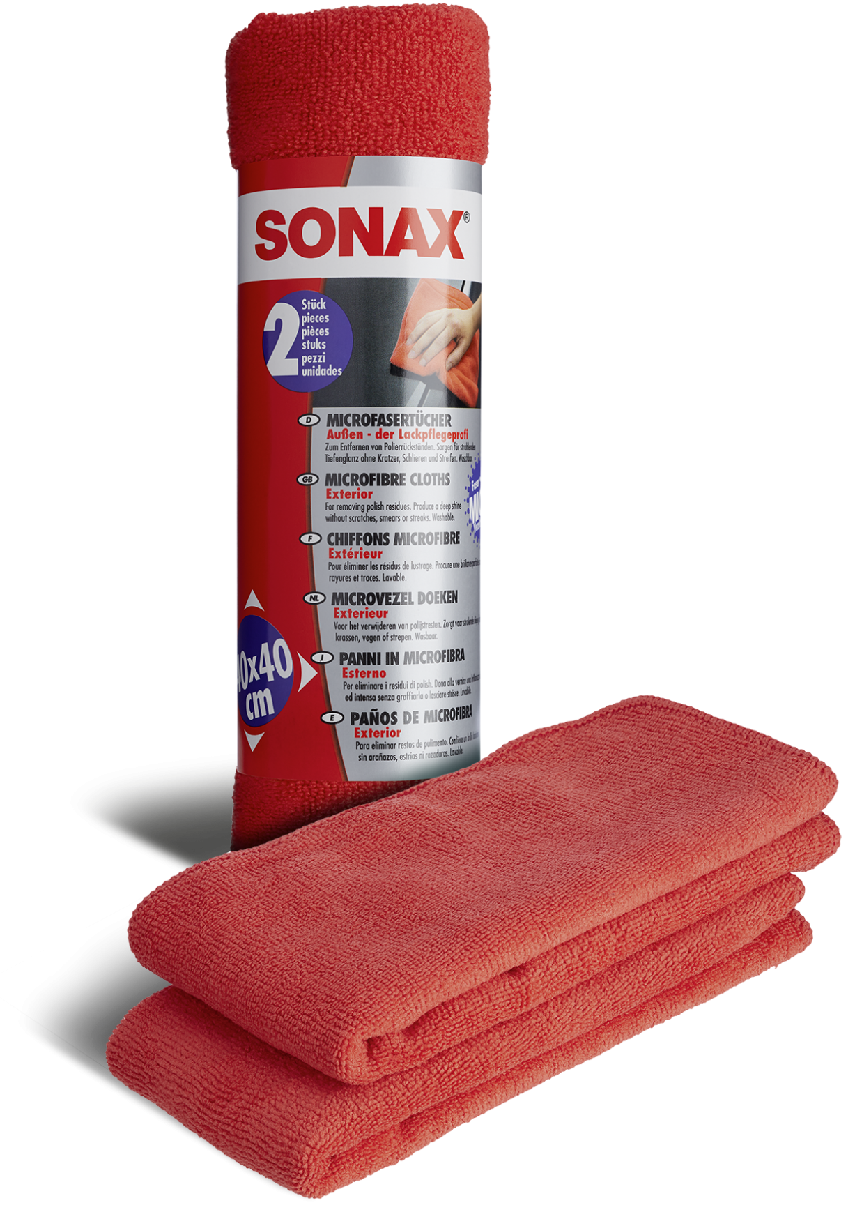 SONAX Microfaser Tücher Außen - der Lackpflegeprofi (2 St.)