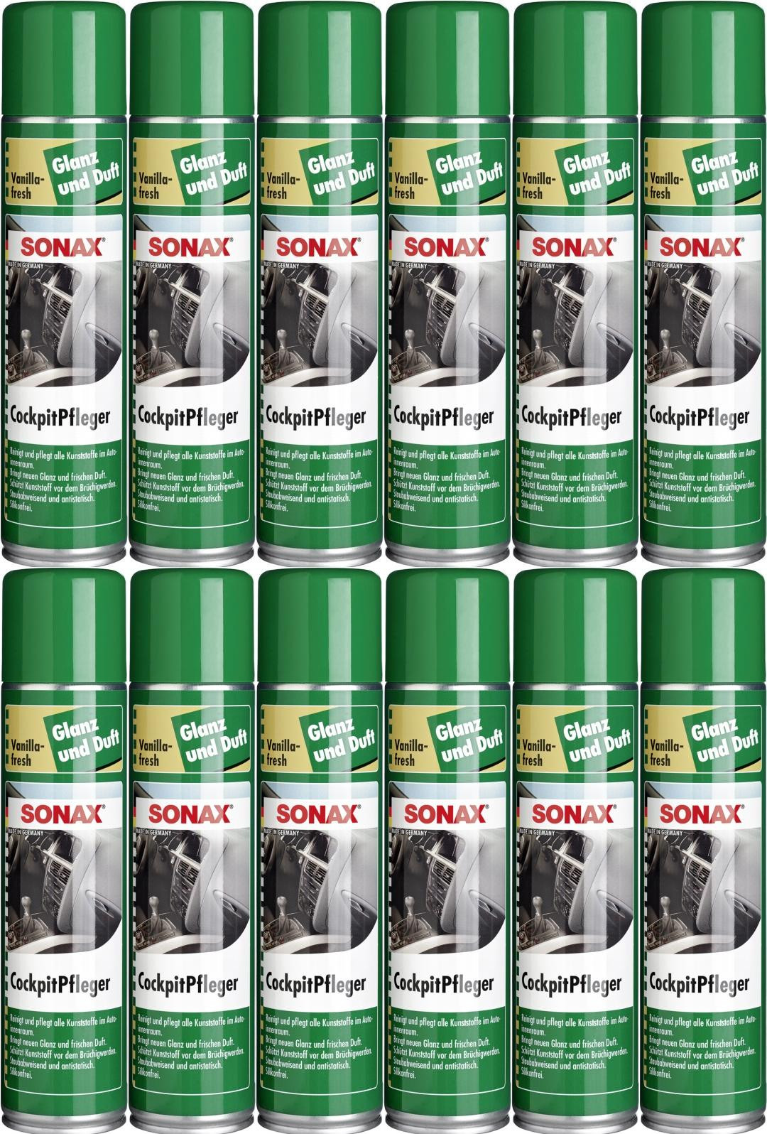 SONAX Cockpit Pfleger Vanilla-fresh 12x 400 Milliliter
