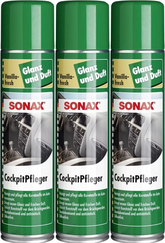 SONAX Cockpit Pfleger Vanilla-fresh 3x 400 Milliliter