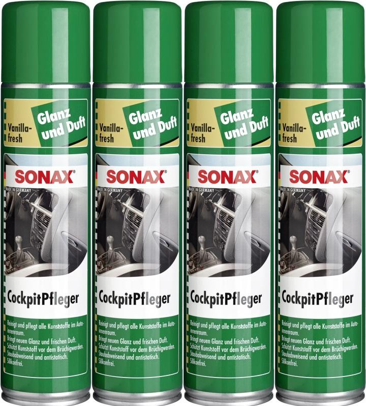 SONAX Cockpit Pfleger Vanilla-fresh 4x 400 Milliliter