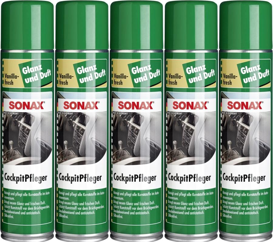 SONAX Cockpit Pfleger Vanilla-fresh 5x 400 Milliliter