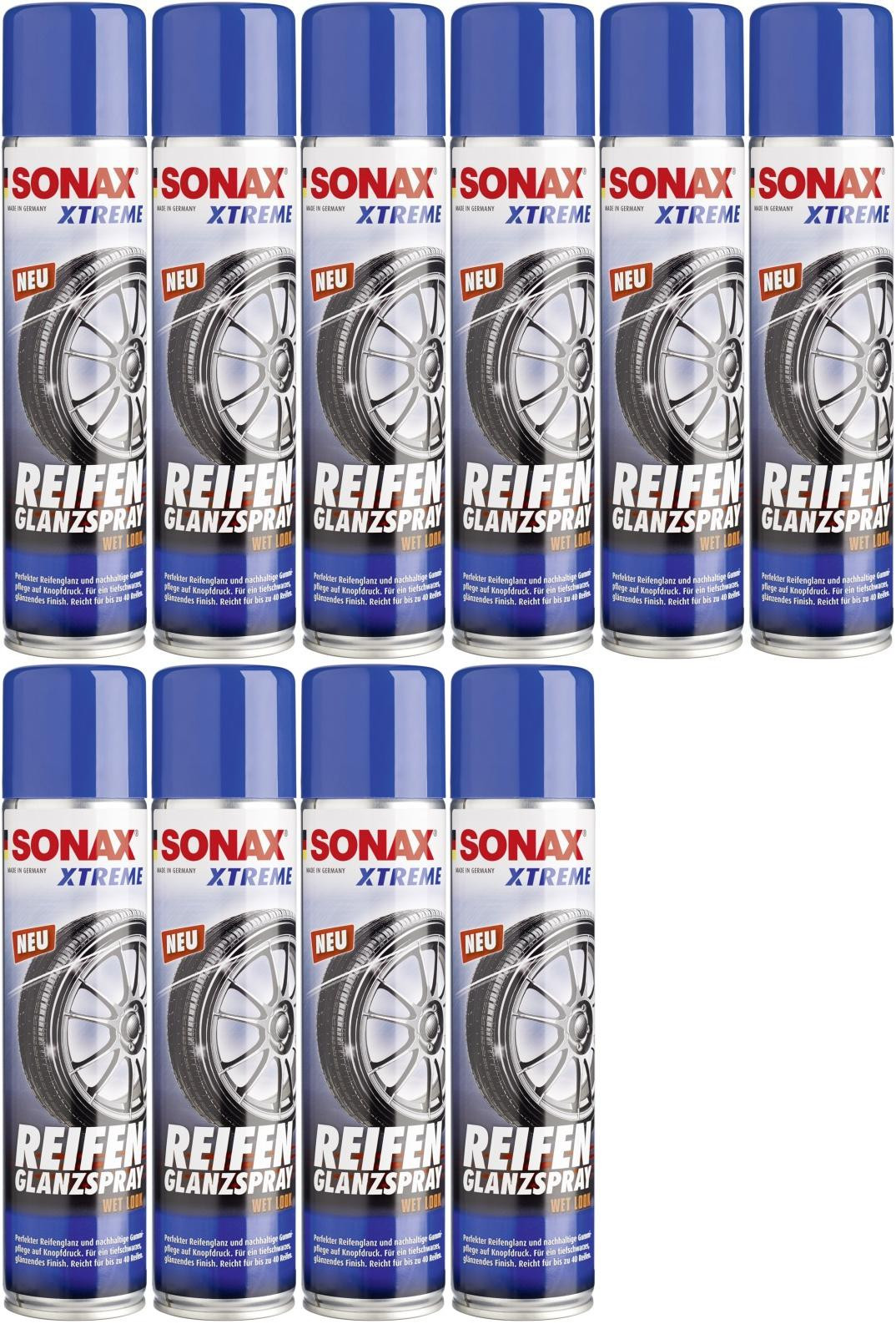 SONAX XTREME Reifen Glanz Spray 10x 400 Milliliter