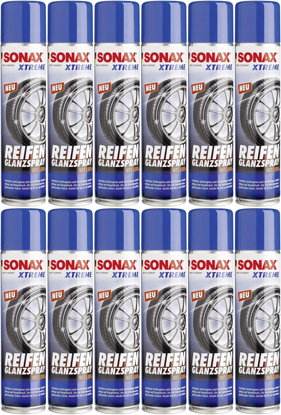 SONAX XTREME Reifen Glanz Spray 12x 400 Milliliter