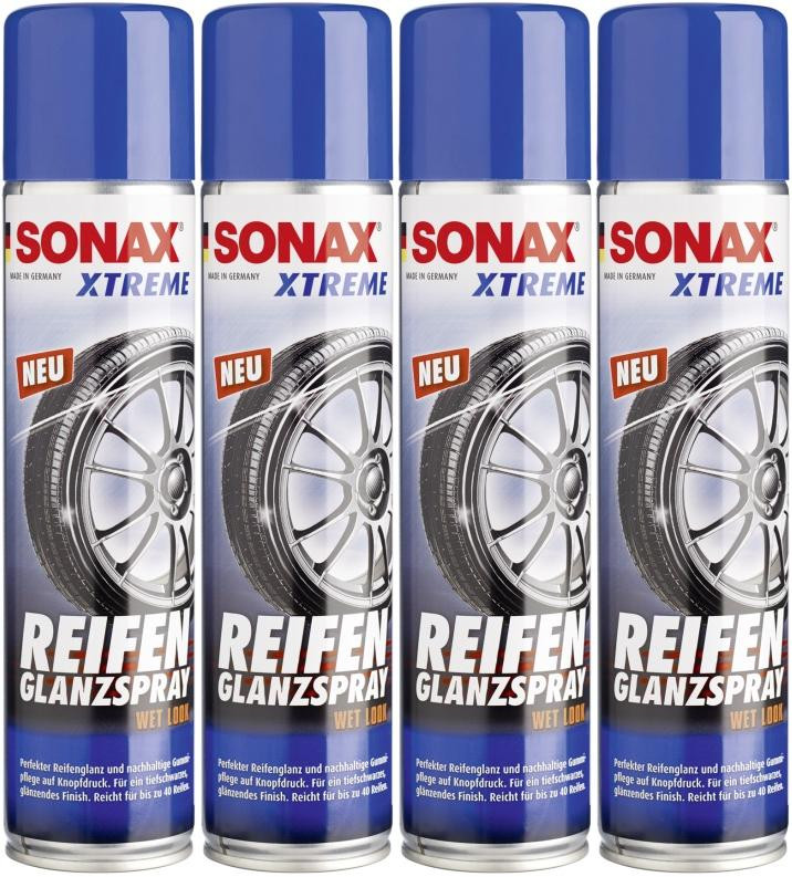 SONAX XTREME Reifen Glanz Spray 4x 400 Milliliter
