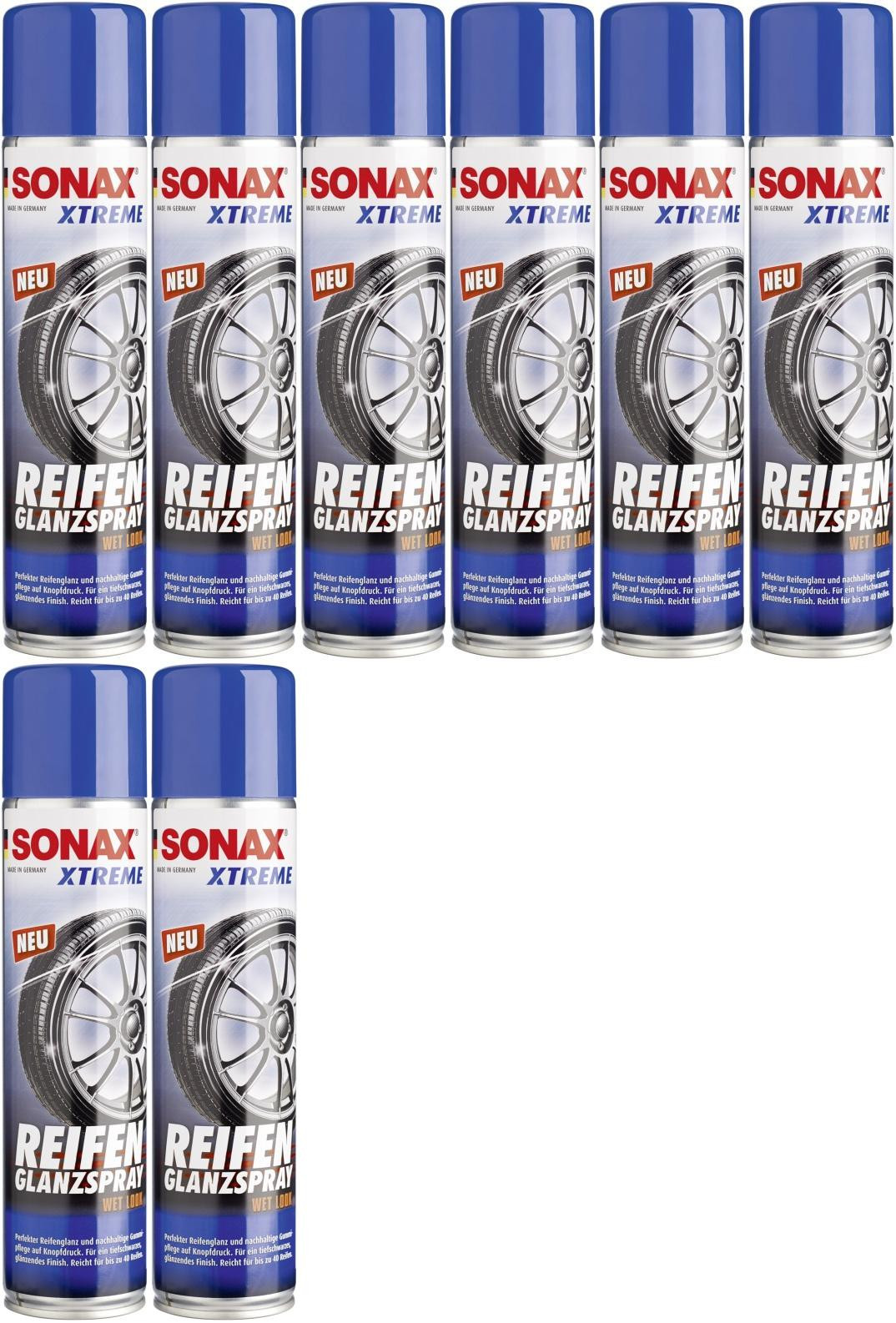 SONAX XTREME Reifen Glanz Spray 8x 400 Milliliter