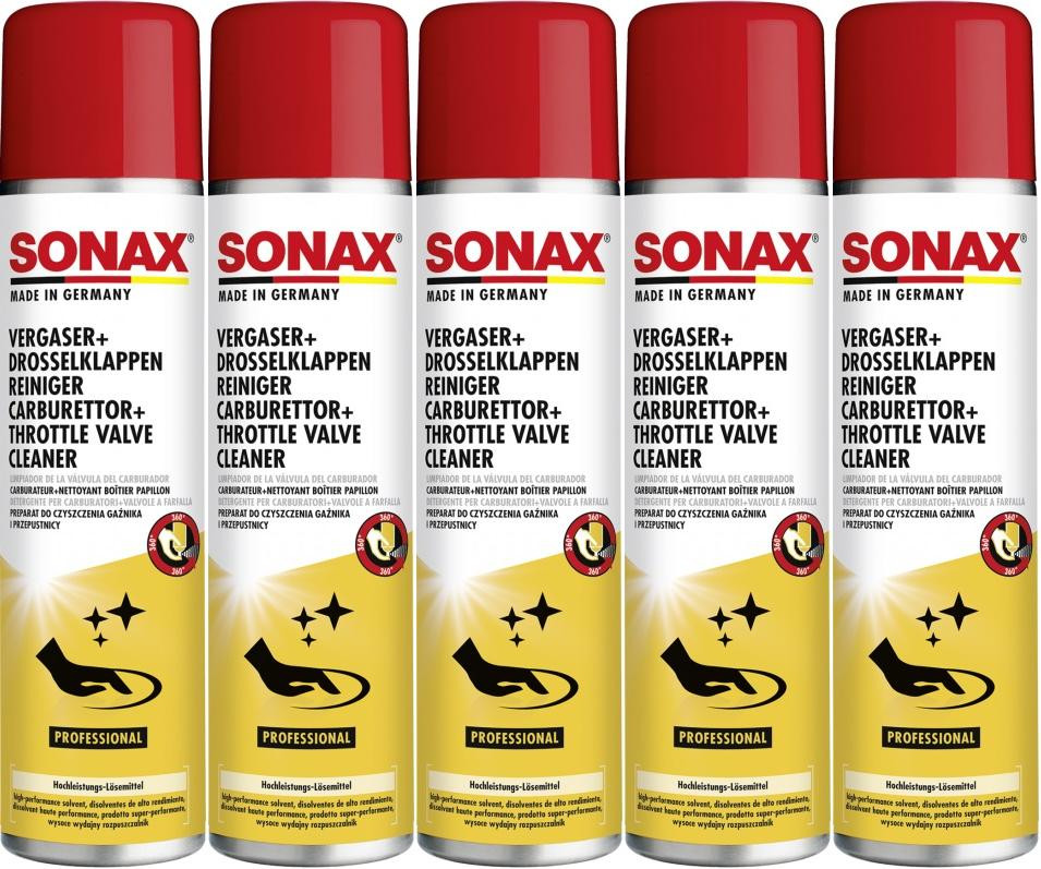 SONAX Vergaser + DrosselklappenReiniger 5x 400 Milliliter