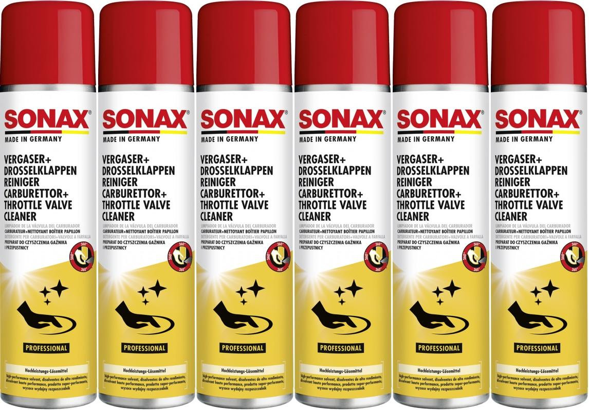 SONAX Vergaser + DrosselklappenReiniger 6x 400 Milliliter