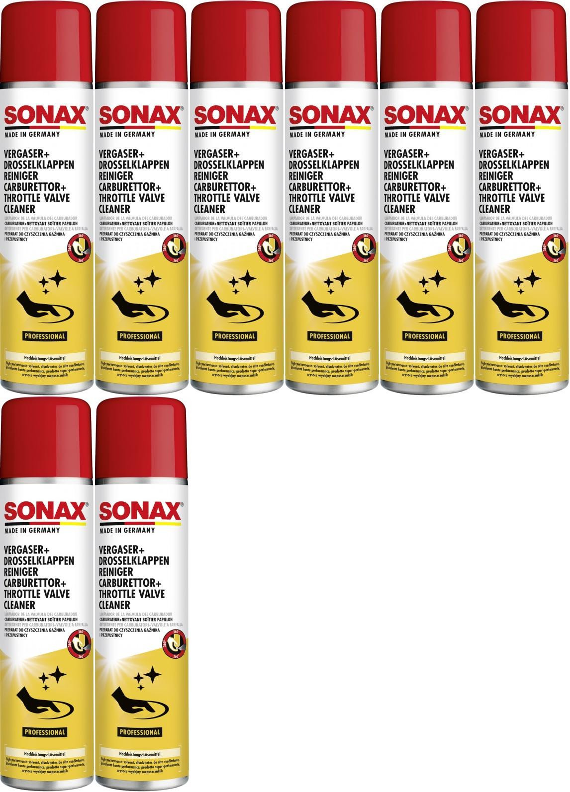 SONAX Vergaser + DrosselklappenReiniger 8x 400 Milliliter