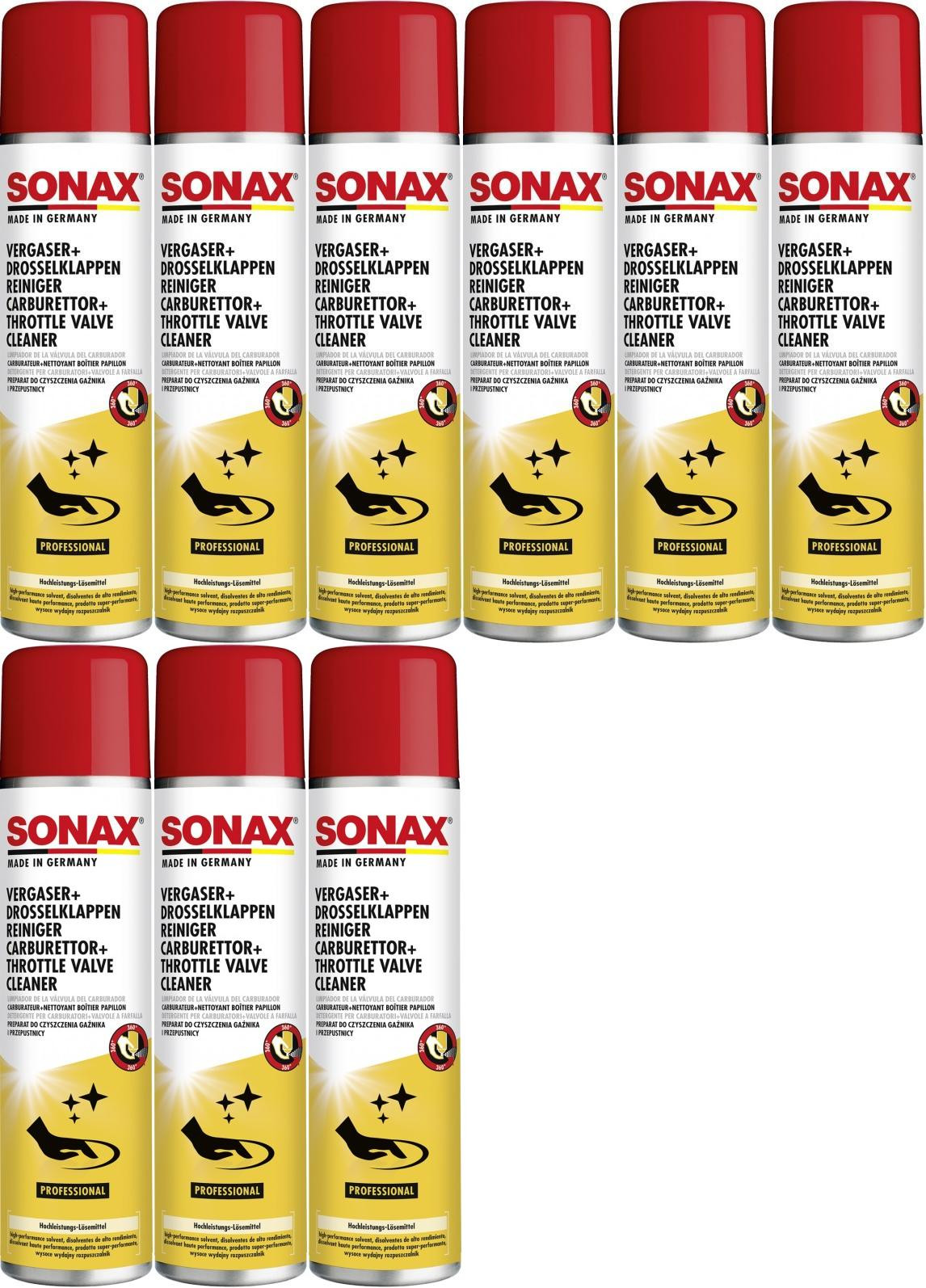 SONAX Vergaser + DrosselklappenReiniger 9x 400 Milliliter