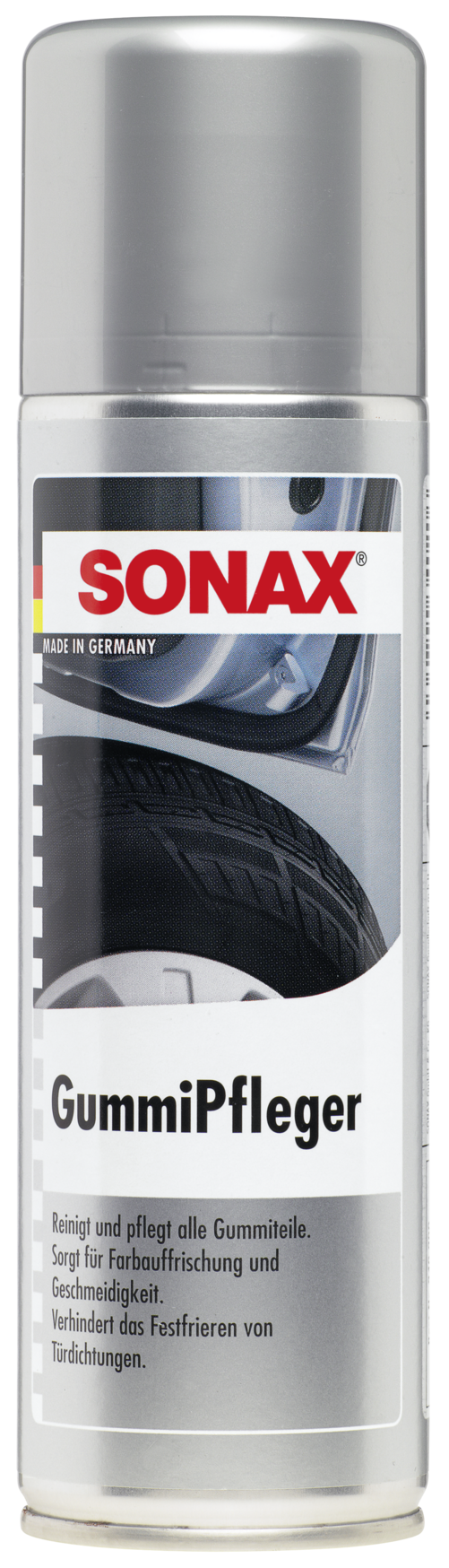 SONAX GummiPfleger 300 ml mit Schwammapplikator reinigt, pflegt & hält alle Gummiteile elastisch, verhindert festfrieren & festkleben von Gummidichtungen | Art-Nr. 03402000