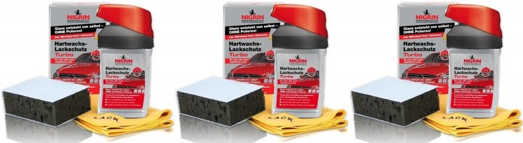Nigrin Turbo Hartwachs-Lackschutz Set 3x 300 Milliliter