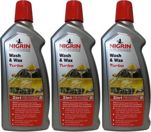 Nigrin Performance Wash & Wax Turbo 1000ml 3x 1l = 3 Liter
