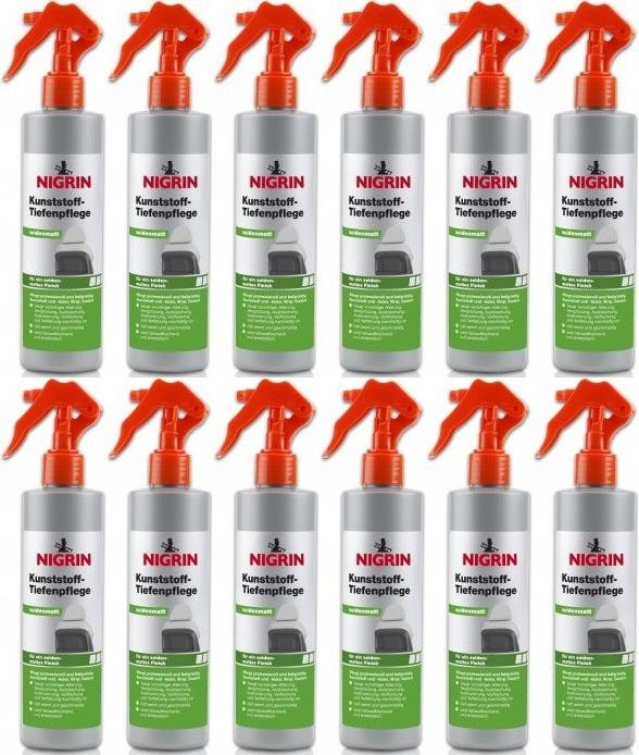 Nigrin Kunststoff-Tiefenpflege seidenmatt 12x 300 Milliliter