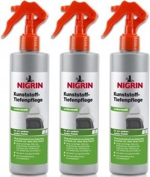 Nigrin Kunststoff-Tiefenpflege seidenmatt 3x 300 Milliliter