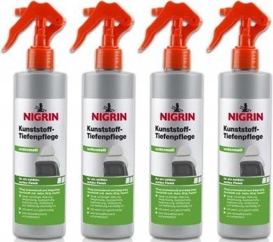 Nigrin Kunststoff-Tiefenpflege seidenmatt 4x 300 Milliliter