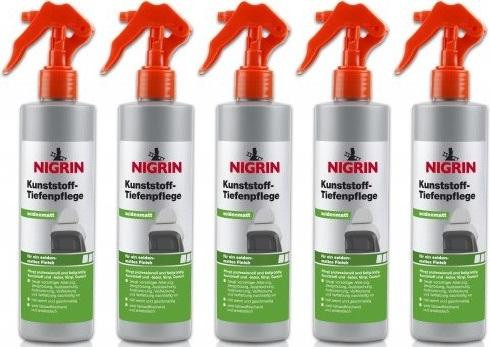 Nigrin Kunststoff-Tiefenpflege seidenmatt 5x 300 Milliliter