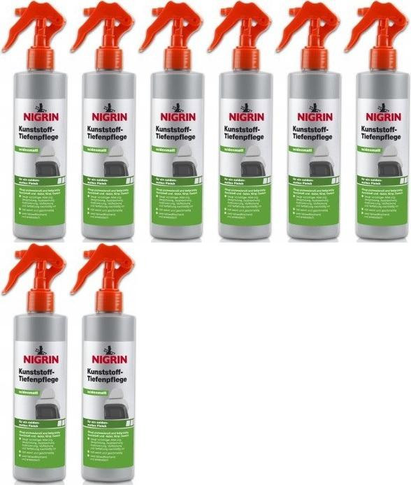 Nigrin Kunststoff-Tiefenpflege seidenmatt 8x 300 Milliliter