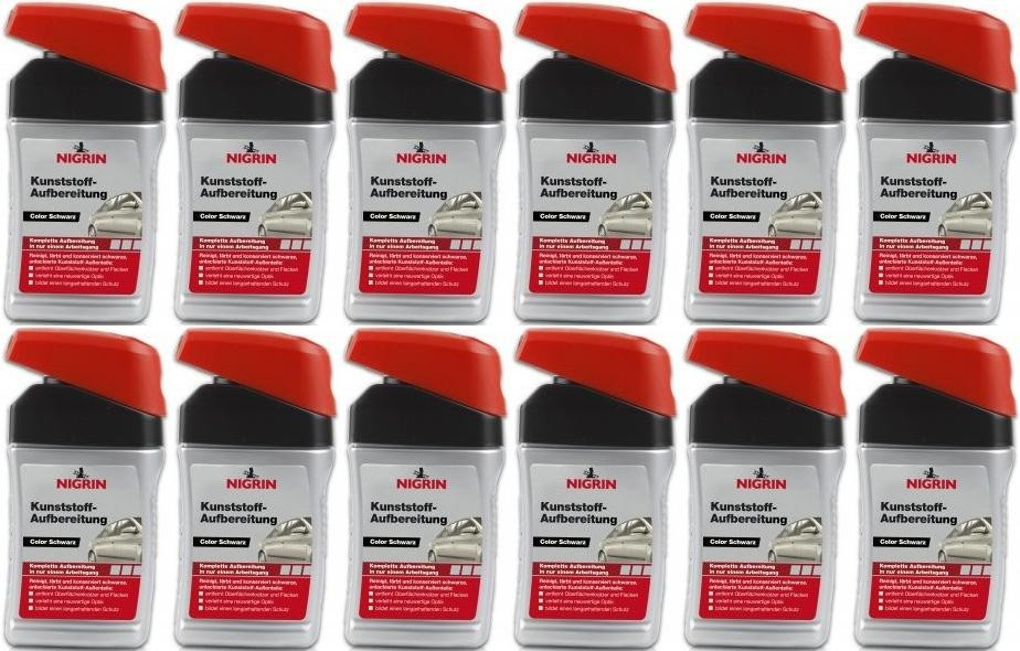 Nigrin Kunststoff-Aufbereitung Color schwarz 12x 300 Milliliter