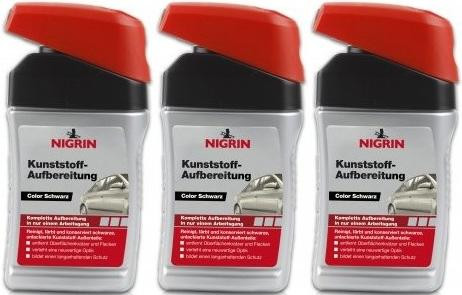 Nigrin Kunststoff-Aufbereitung Color schwarz 3x 300 Milliliter