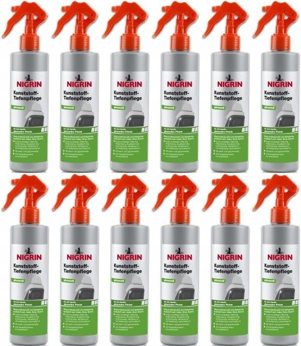 Nigrin Kunststoff-Tiefenpflege glänzend 12x 300 Milliliter