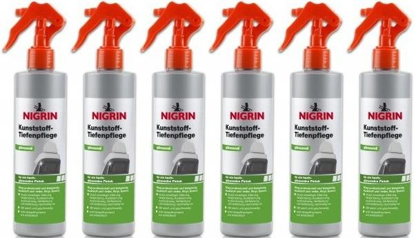 Nigrin Kunststoff-Tiefenpflege glänzend 6x 300 Milliliter