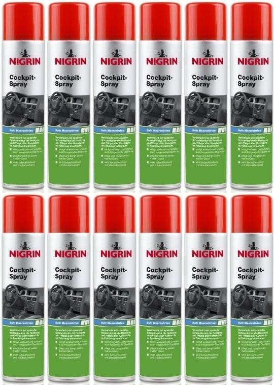Nigrin Cockpit-Spray Meeresbrise 12x 400 Milliliter