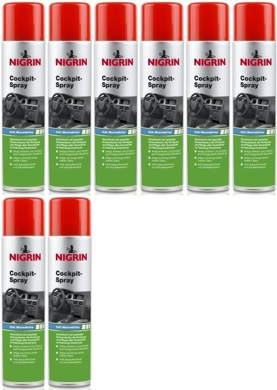 Nigrin Cockpit-Spray Meeresbrise 8x 400 Milliliter