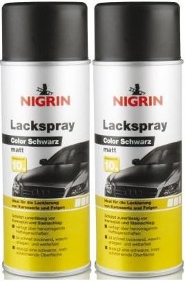 Nigrin Lackspray schwarz matt Spray 2x 400 Milliliter
