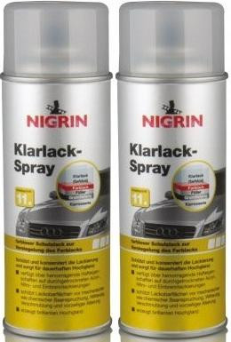 Nigrin Klarlack Spray 2x 400 Milliliter